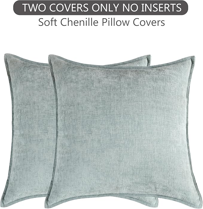 Stellhome Pack of 2 Soft Textured Throw Decorative Pillow Covers Square Accent - Image 7