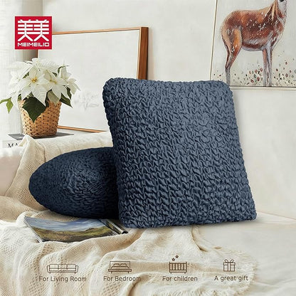 Throw Pillow Covers 18x18 Inch Solid Elastic Flexible Size Decorative Pillow - Image 8