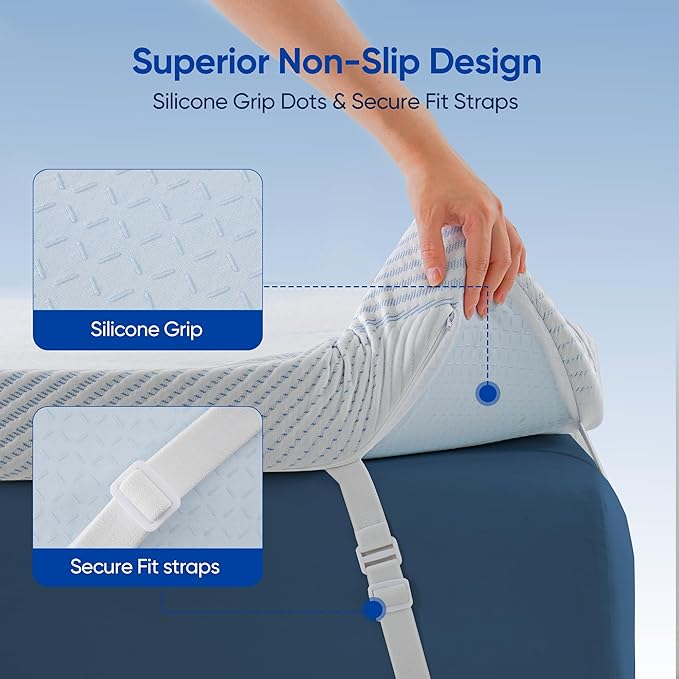 3 Inch Twin Size Gel Memory Foam Mattress Topper - Image 4