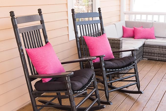 RSH DECOR: Outdoor Tufted Seat Cushions Set of 2 | 17" x 17" | All-Weather Spun - Image 4