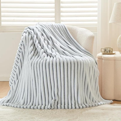 NEWCOSPLAY Super Soft Throw Blanket Black and White Premium Silky Flannel - Image 8