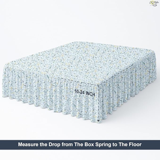 Cottington Lane Ruffled Bed Skirt Full Size - Image 4