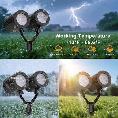 Halloween Projector Lights Outdoor 2026 Upgraded Double Head & Dynamic Rotating for Xmas Holiday