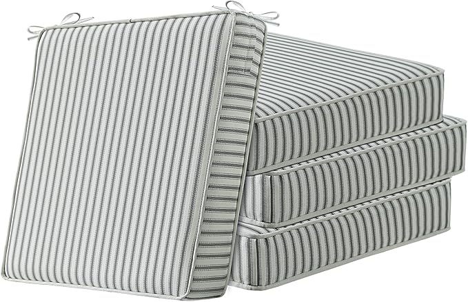 Square Corner Seat Cushions, Indoor Outdoor Water Repellent Universal Chair Pads by Unimatta