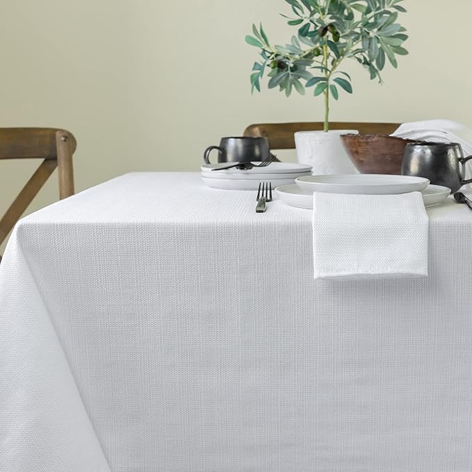 Benson Mills Cameron Textured Fabric Table Cloth, - Image 3