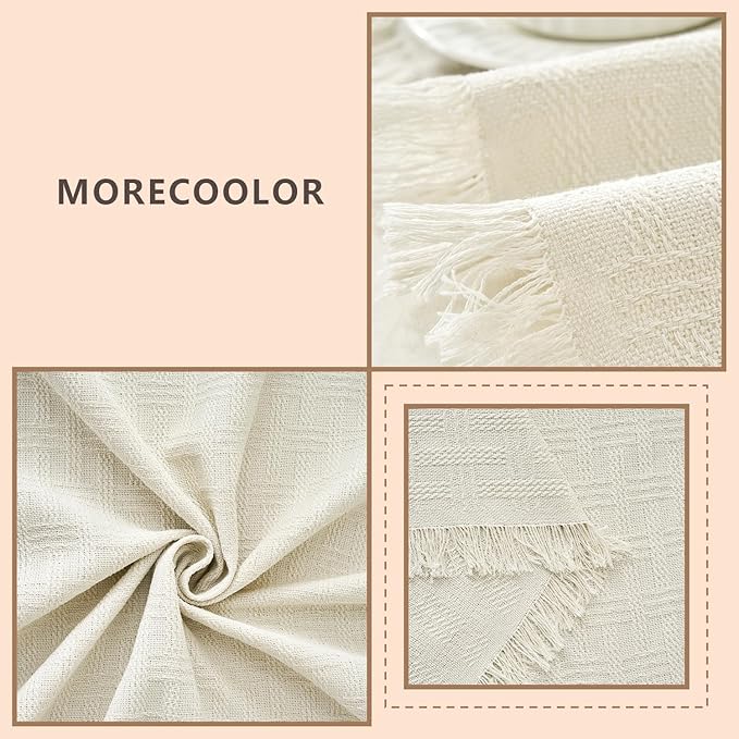 White Couch Cover Blanket Cute Geometrical Jacquard Washable Sofa Cover - Image 3