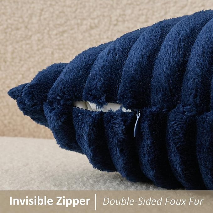 Kevin Textile Soft Plush 12x24 Inch Lumbar Pillow Cover 1 Pack, Luxury Fluffy - Image 3