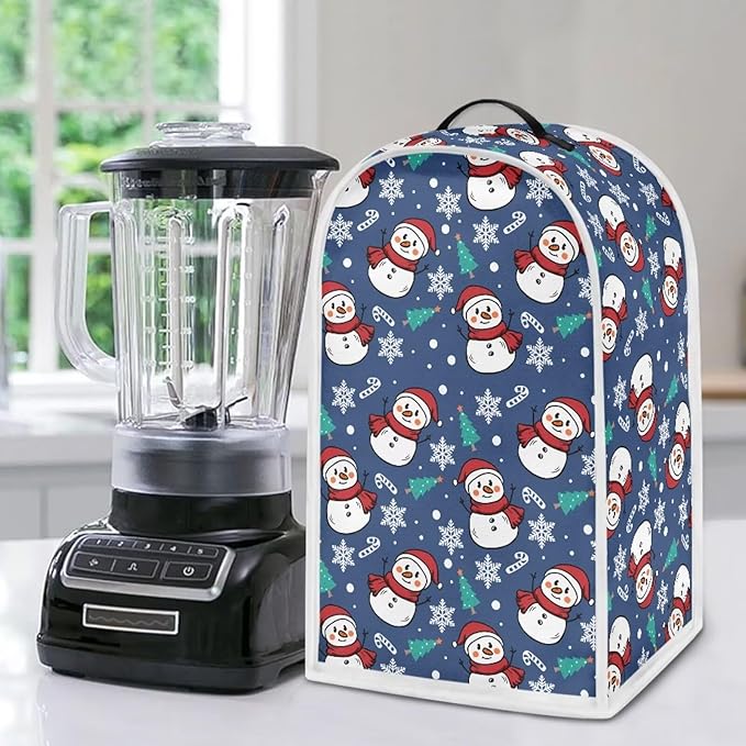 Talayituse Snowman Snowflake Tree Candy Print Blender Cover Christmas Decor - Image 5