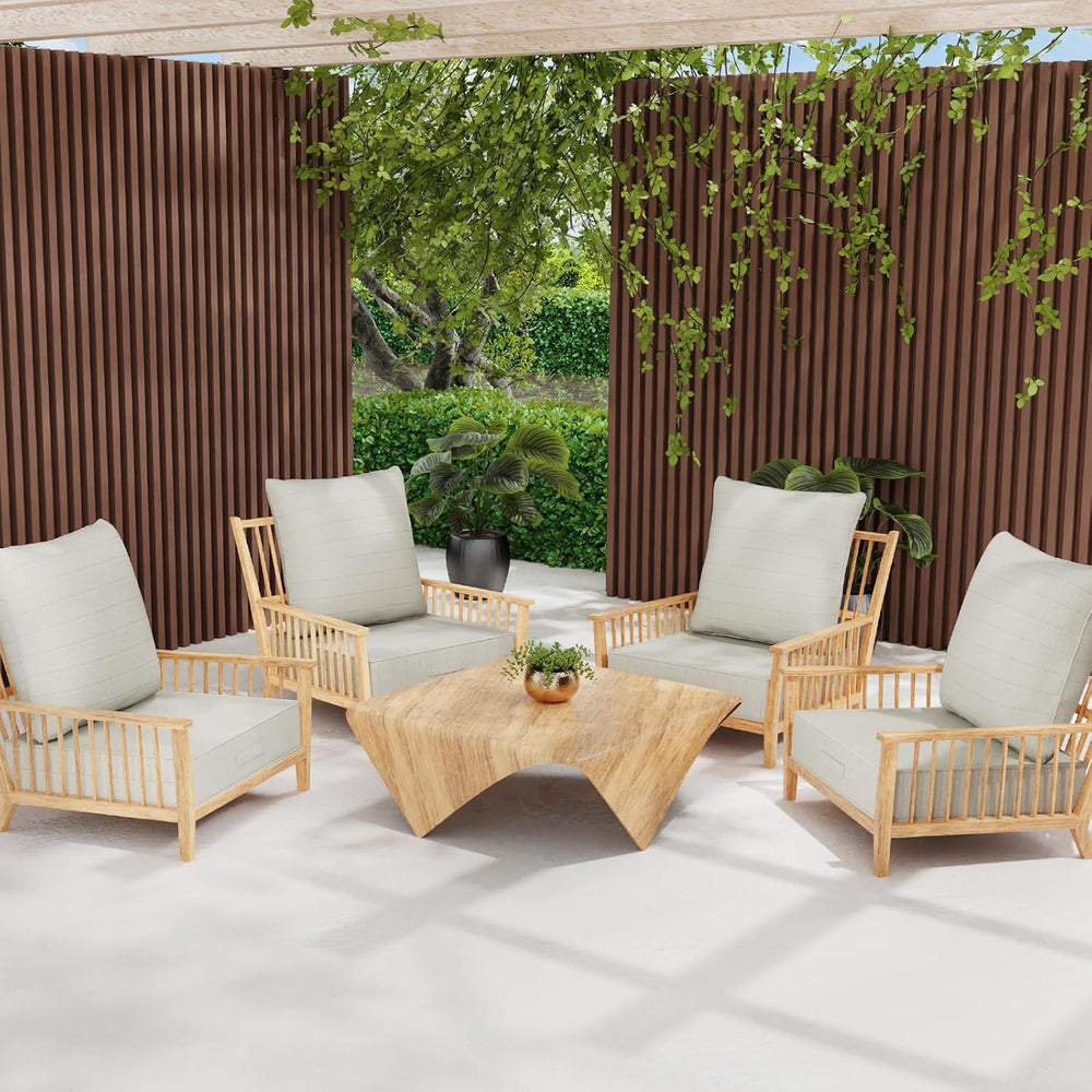 6'' Deep Seat Cushion Outdoor Set, Olefin Water Fade Resistant