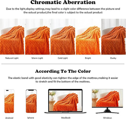 NEWCOSPLAY Super Soft Fall King Blanket Orange Premium Silky Flannel Fleece 3D - Image 6