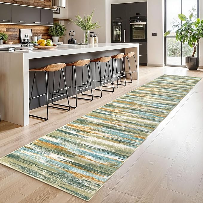 Modern Abstract Runner Rug 2.6x14 - Image 2