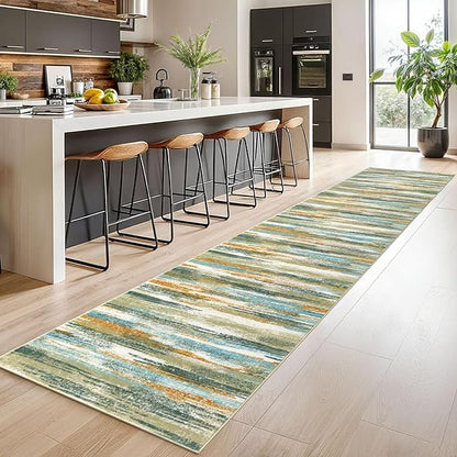 Modern Abstract Runner Rug 2.6x14 - Image 2