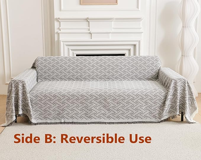 AIVIA Loveseat Cover Sheet Blanket, Reversible Anti Slip Cushion Covers - Image 6