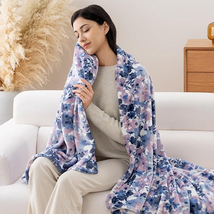 Luxury Printed Fleece Warm Throw Blanket, Soft Lightweight Velvety Plush Throw - Image 4