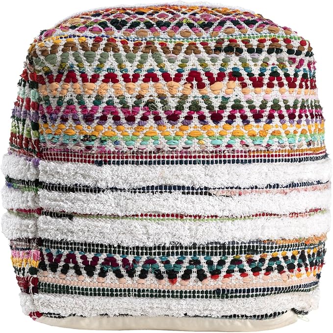 L. R. Resources, Inc. LR Home Multi/White Bohemian Chevron Hand-Made Cotton - Image 3