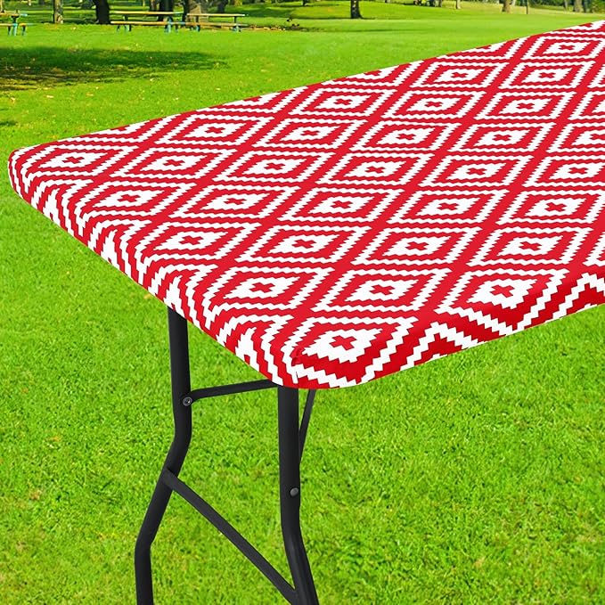 Smiry Rectangle Picnic Table Cloth, Waterproof Elastic Fitted Outdoor by Smiry