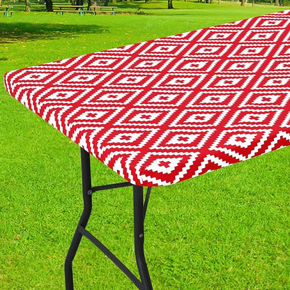 Smiry Rectangle Picnic Table Cloth, Waterproof Elastic Fitted Outdoor by Smiry