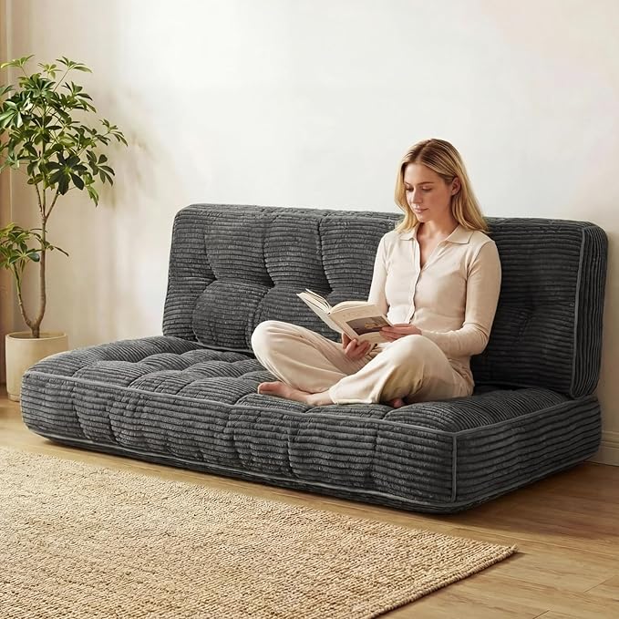63 Inch Folding Sofa Bed Convertible Chair, 2-in-1 Convertible Boneless Sofa - Image 8