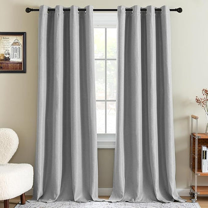 H.VERSAILTEX 95% Blackout Linen Curtains 108 Inches Long by HVERSAILTEX