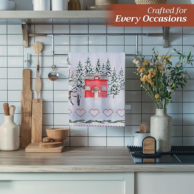 Maison d' Hermine Kitchen Towels Set of 3 100% Cotton 20" x 27.5" Reusable - Image 6