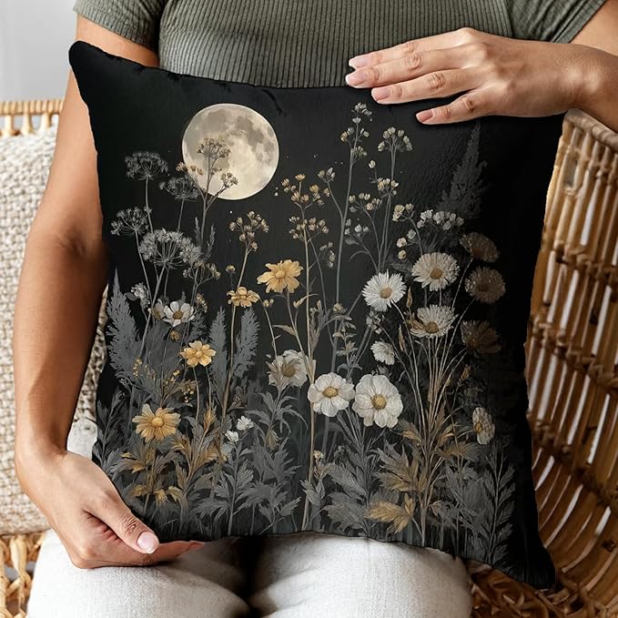 Bohemian Pillow Covers | Vintage Floral & Carpet Design | Double Sided Blue - Image 5