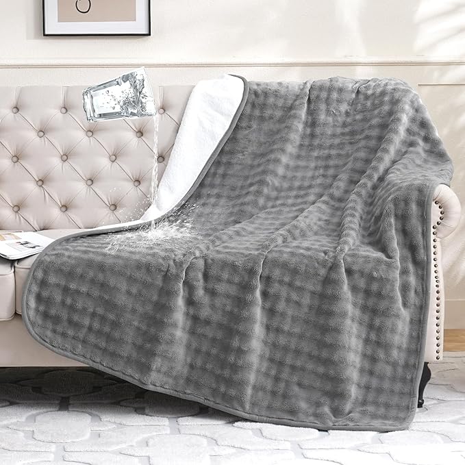 Waterproof Blanket for Bed Couch Sofa Car, Soft Leakproof Dog Blanket by Yaning