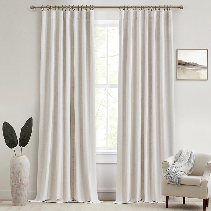 Complete Blackout Curtains 95 Inches Long, Custom Drapes by QJMYDECO