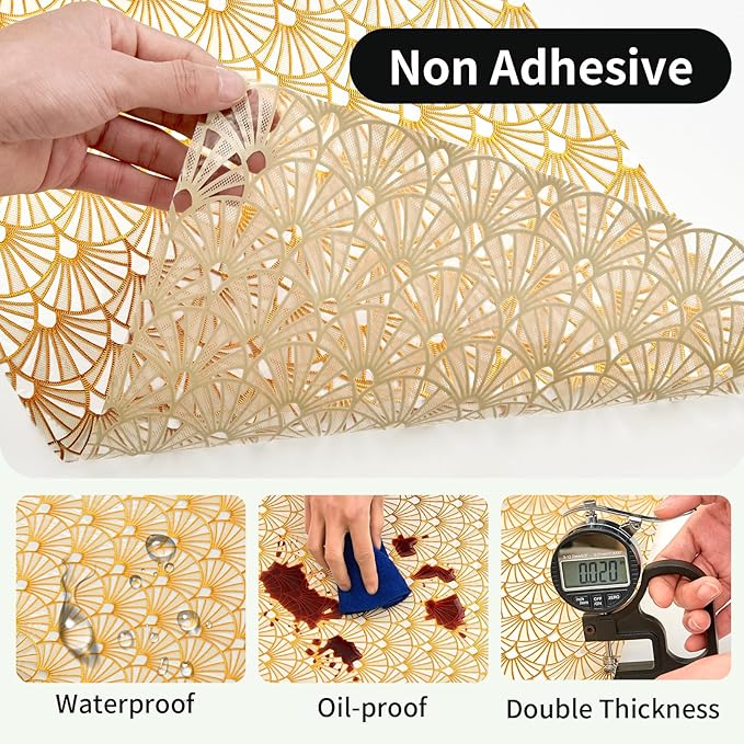 Drawer and Shelf Liner for Kitchen Cabinet: 17 in X 20 Ft Waterproof Shelf - Image 2