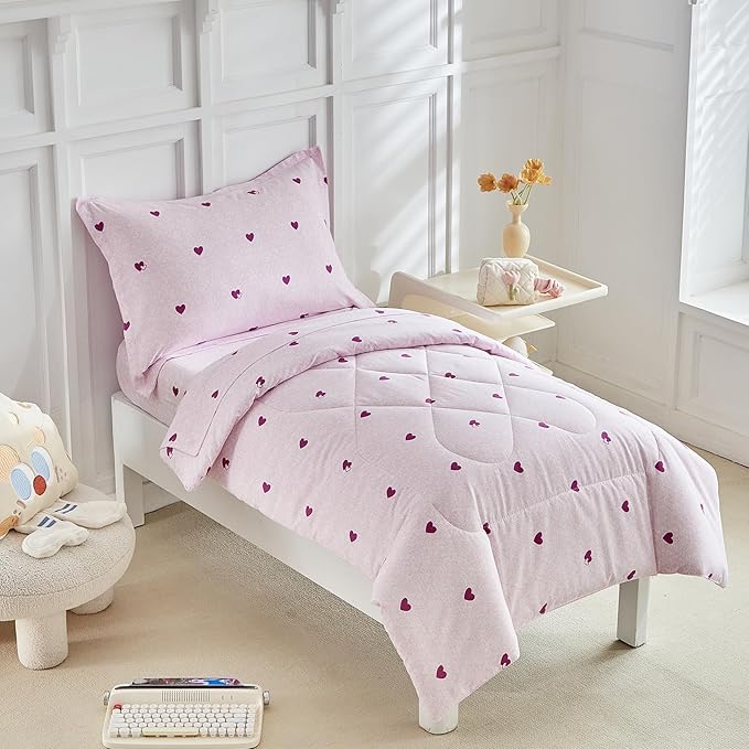 DuShow 4 Pieces Toddler Bedding Set, Super Soft Reversible Toddler Sheet Set - Image 5