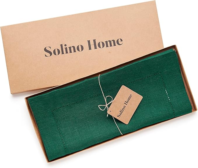 Solino Home Linen Rainforest Green Table Runner 120 Inches Long - Image 5