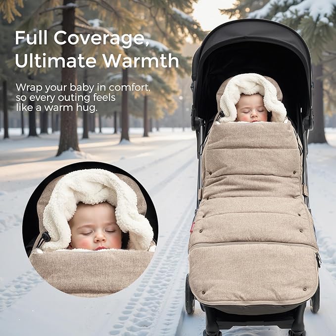 Momcozy Stroller Footmuff | Universal, Weather-Proof, Warm Stroller Bunting Bag - Image 3