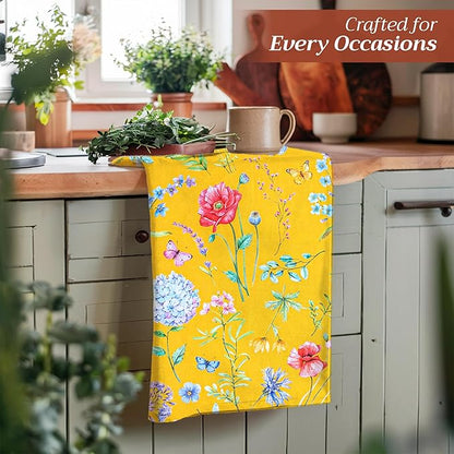 Maison d' Hermine Kitchen Towels Set of 3 100% Cotton 27.50" x 20" Reusable - Image 5