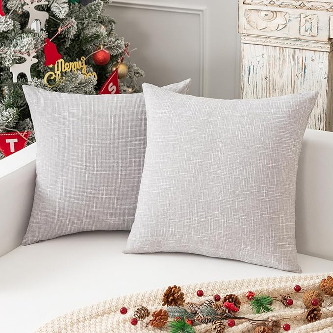 Kevin Textile Faux Linen Home Decorative Hand Made Cushion Cover Pillowcase by KevinTextile