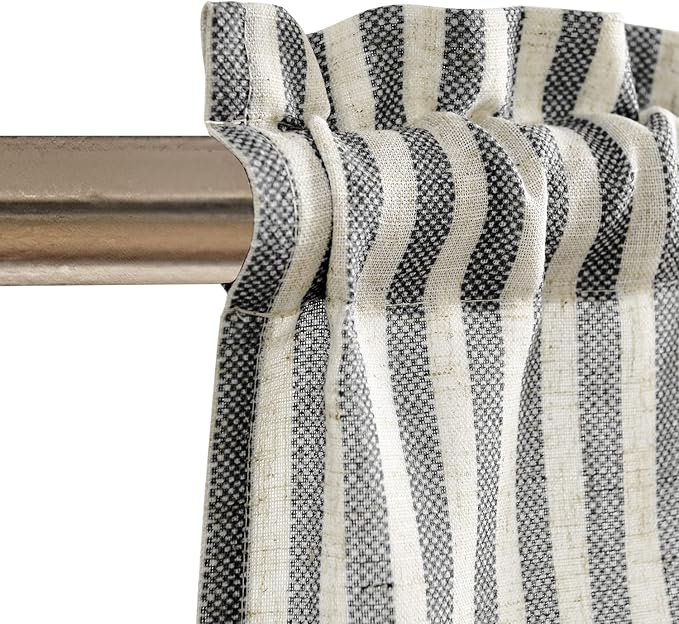 jinchan Linen Stripe Curtain Valance - Image 3