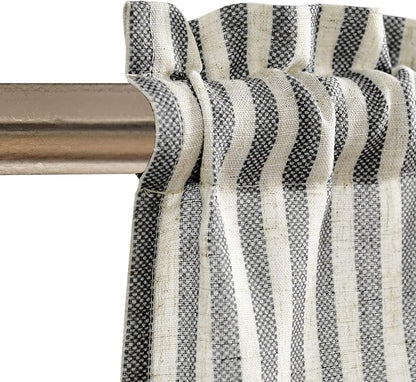 jinchan Linen Stripe Curtain Valance - Image 3