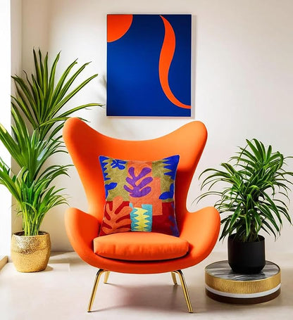 Matisse Decorative Pillow Cover Cutouts Hand Embroidered Abstract Toss Pillows - Image 3