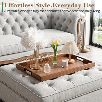 joy&grace large ottoman tray for living room and, side view