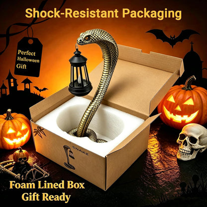 Halloween Decor Solar Snake Garden Statue,19.89'' Snake for Yard Lawn Garden Patio Scary Halloween Decorations,Indoor Haunted House Prop and Home Party Decor