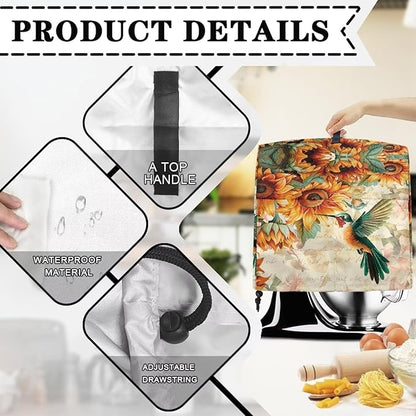 Stand Mixer Covers Hummingbird Sunflower Print Stand Mixer Dustproof Cover - Image 7