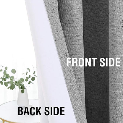 H.VERSAILTEX Linen Look 100% Blackout Curtains 95 Inches Long - Image 7