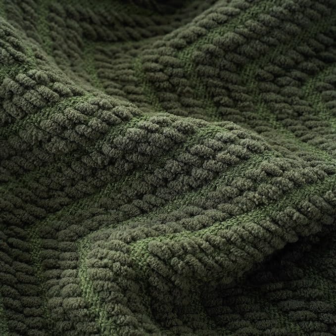 BATTILO HOME Olive Green Throw Blankets - Image 8