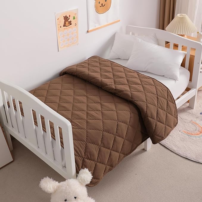 NTBAY Down Alternative Oversized Toddler Comforter, Super Soft and Warm Solid - Image 3