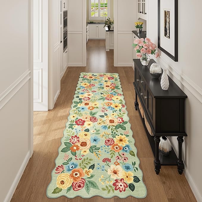 DUKINO 2.6x8 Runner Rug for Hallway, Washable Kitchen Rug - Image 7