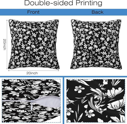 Throw Pillow Cover Case Foggy Forest Pillow Covers 20x20 Inch Set of 2 Soft - Image 2