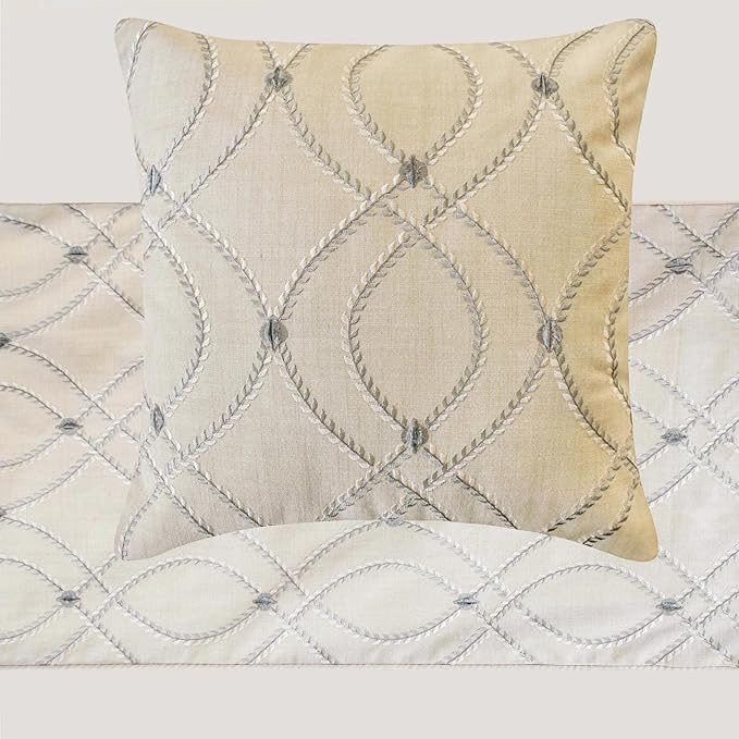 The HomeCentric Beige Bed Runner - Image 4