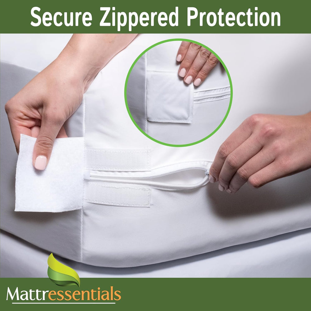 Zippered Twin Mattress Protector (8"-10" Depth) - Bed Bug Waterproo...