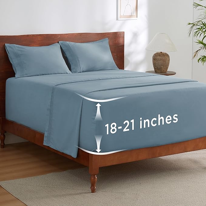 Bedsure Deep Pocket King Sheet Set by BEDSURE