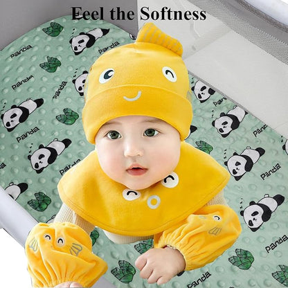 Dot Bassinet Sheet Set 2 Pack Stretch Fitted Bedside Sleeper Bassinet Sheets - Image 4