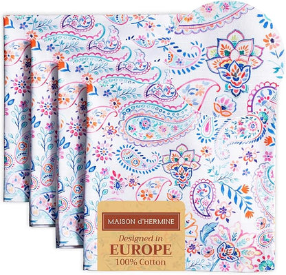 Maison d' Hermine Cloth Napkins Set of 4 100% Cotton Everyday Reusable Square by MaisondHermine