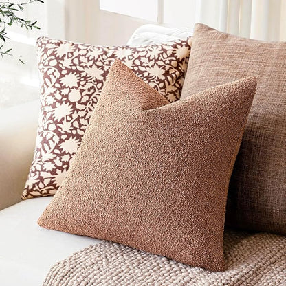 Foindtower Decorative Textured Boucle Throw Pillow Covers Accent Solid Pillow - Image 5